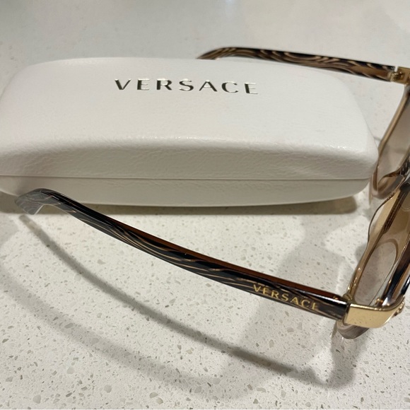 Versace Brown and Gold Sunglasses - Picture 15 of 16